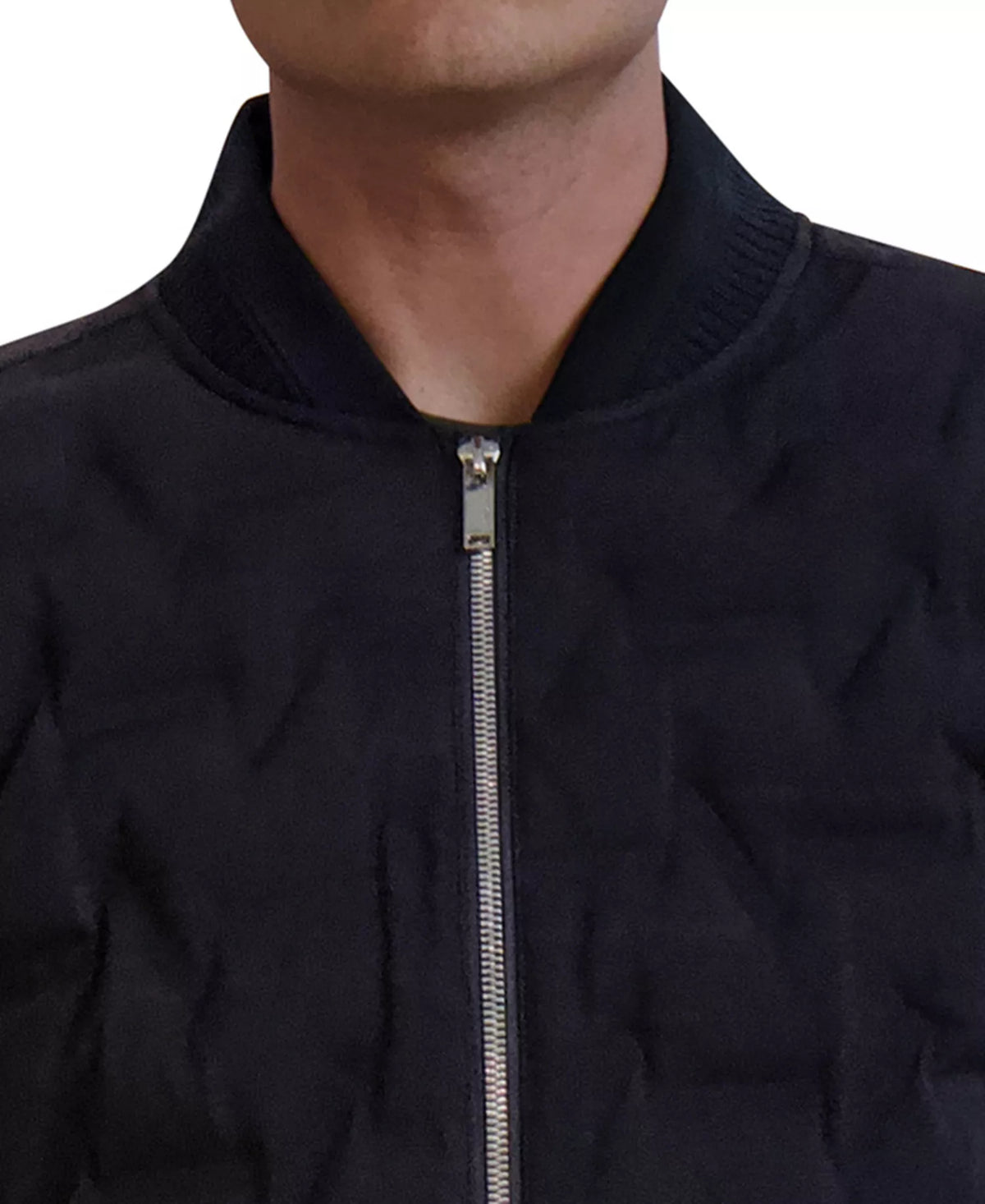 KARL LAGERFELD PARIS Men's Heat-Sealed Quilted Bomber Jacket