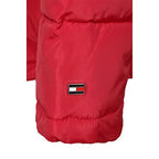 Tommy Hilfiger Women's Chevron Fur Hooded Short Puffer Jacket.