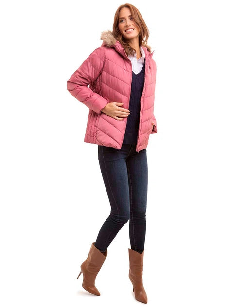 Cozy Faux Fur Hooded Puffer Jacket