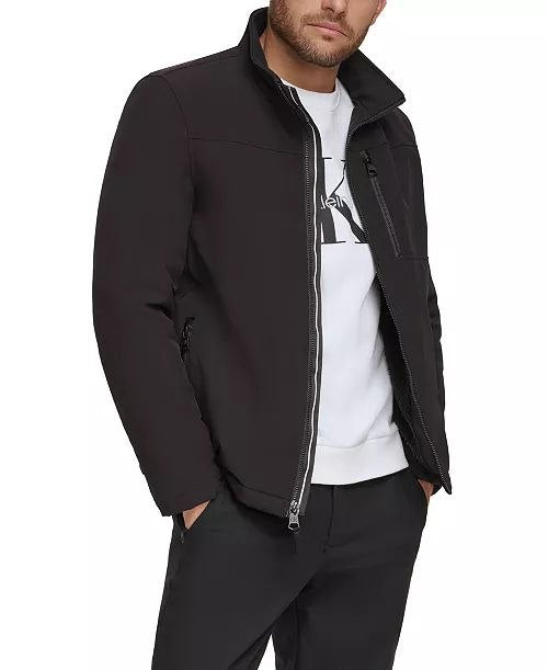Calvin Klien Men's Sherpa Lined Classic Soft Shell Jacket