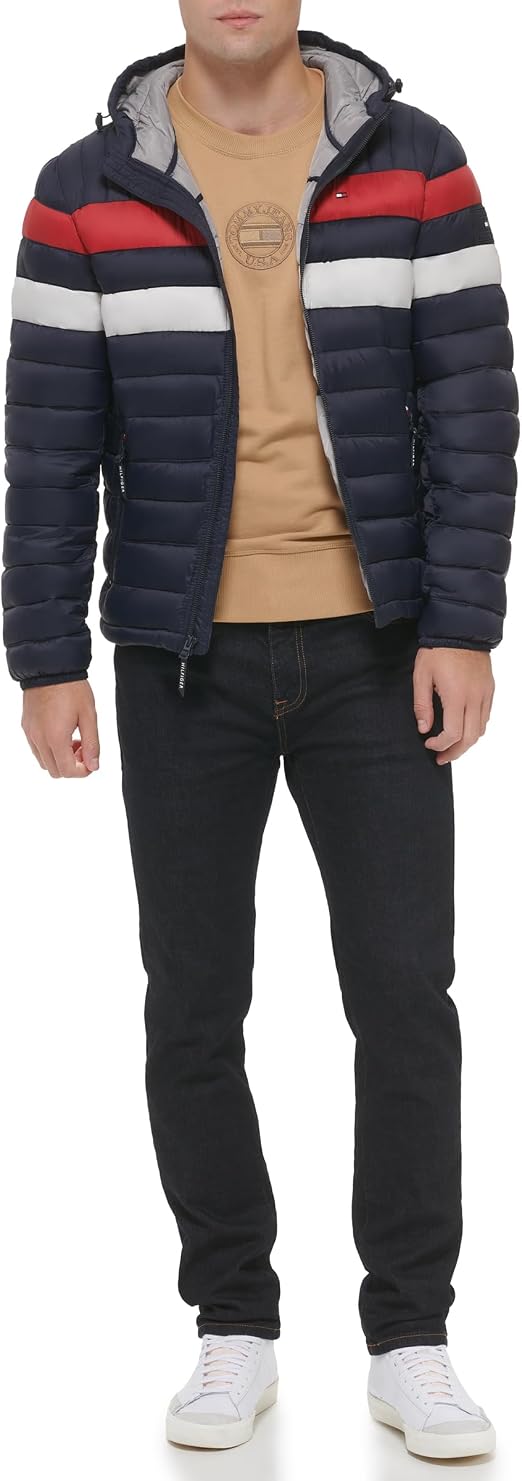 Tommy Hilfiger Men's Water Resistant Ultra Loft Filled Hooded Puffer Jacket (Standard and Big & Tall),