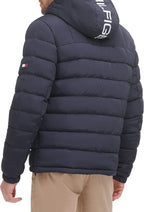 Tommy Hilfiger Midweight Sherpa Lined Hooded Water Resistant Bullet Jacket Men Jacket