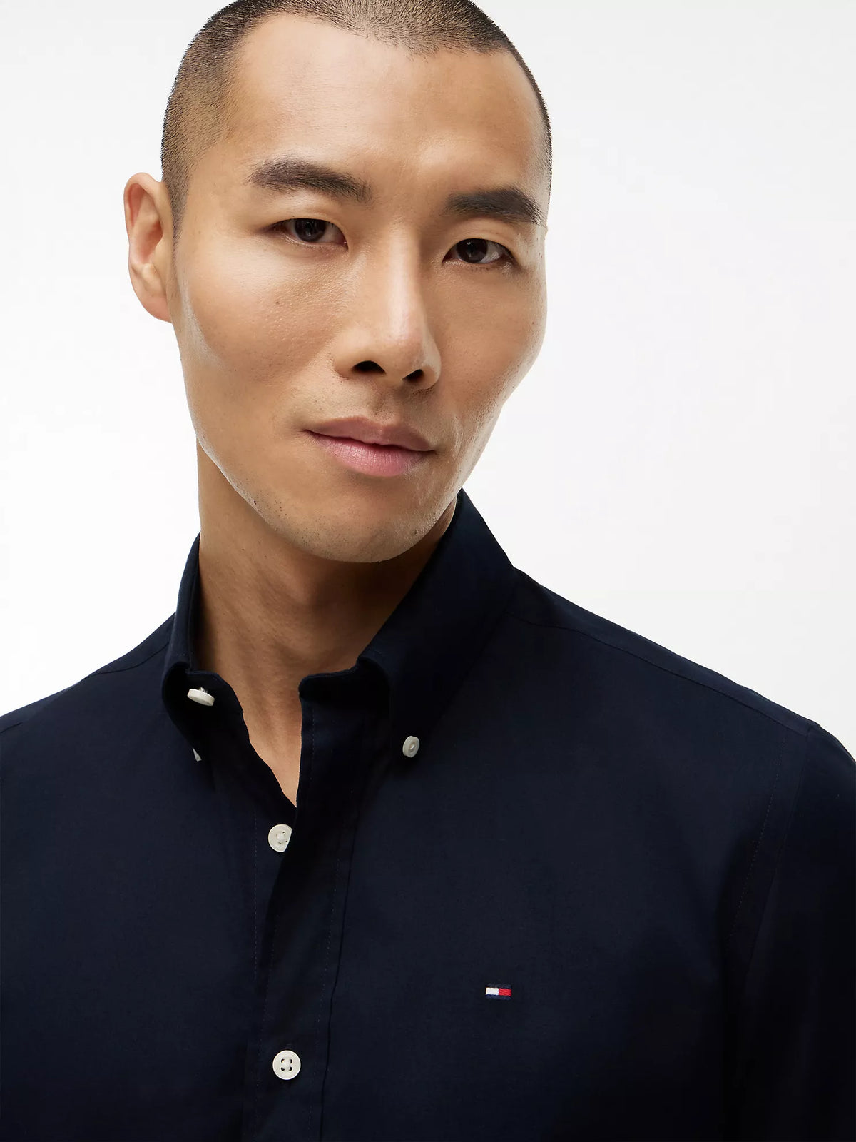 Tommy Hilfiger Navy Blue Regular Fit Oxford Shirt