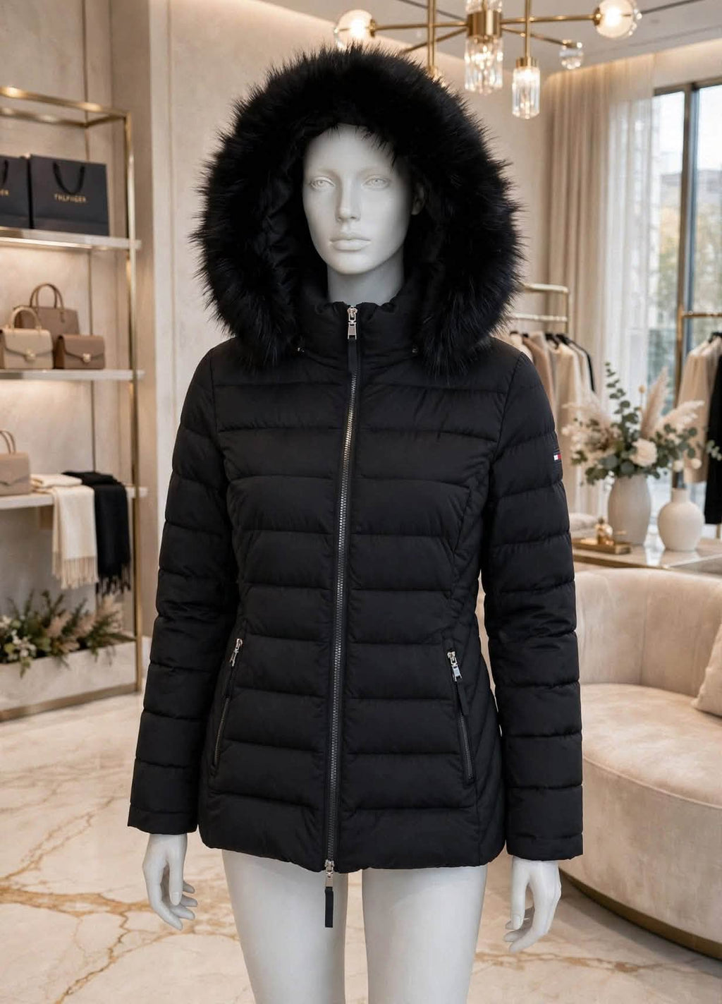 Tommy Hilfiger Women's Heavy Weight Essential Short Puffer Jacket
