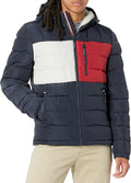 Tommy Hilfiger Midweight Sherpa Lined Hooded Water Resistant Bullet Jacket Men Jacket