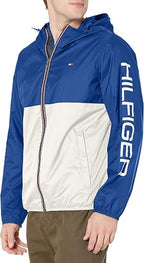 Tommy Hilfiger Men's Lightweight Active Water Resistant Hooded Rain