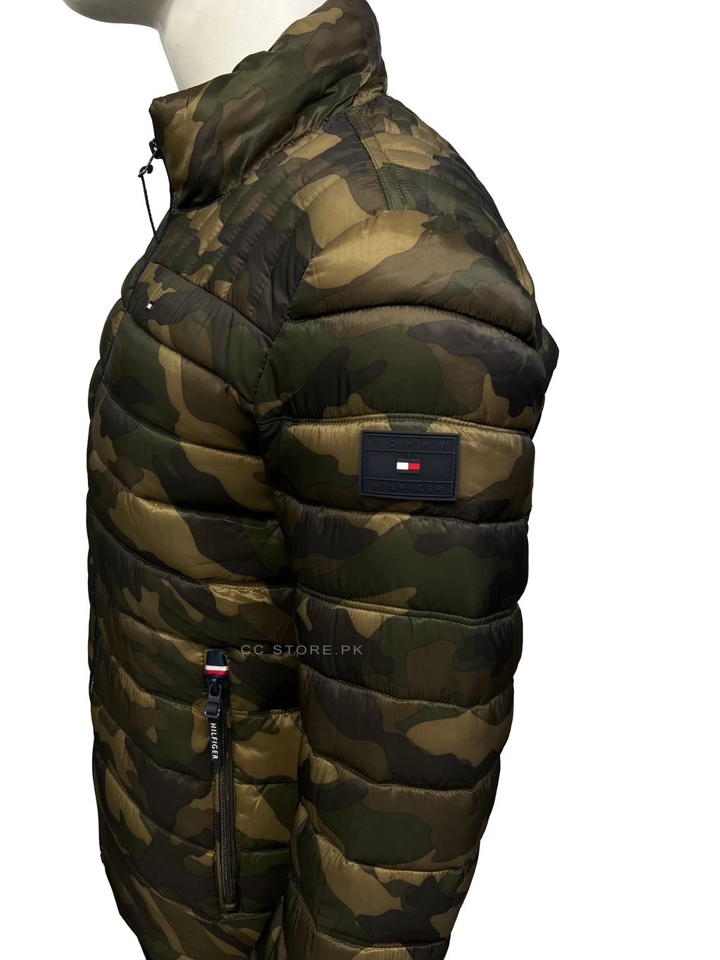 TH Packable Collar Logo Camouflage Puffer Jacket