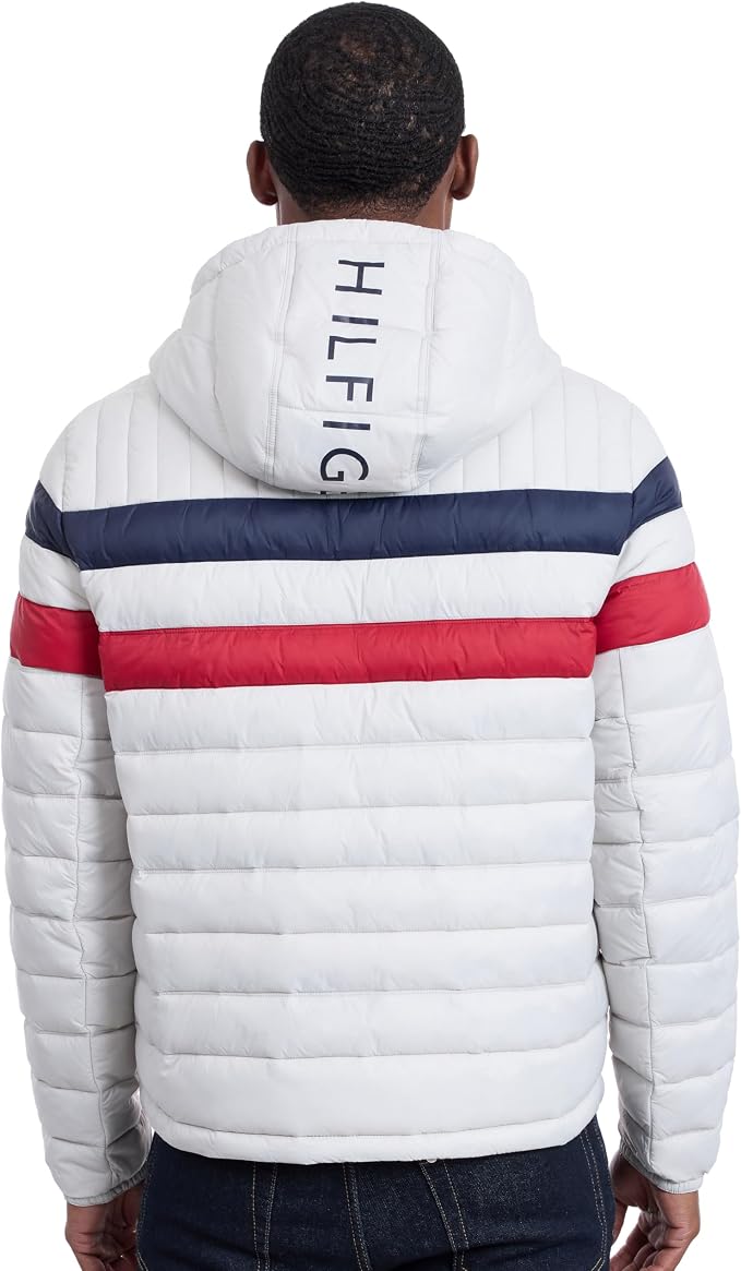 Tommy Hilfiger Mens Water Resistant Ultra Loft Filled Hooded Puffer Jacket