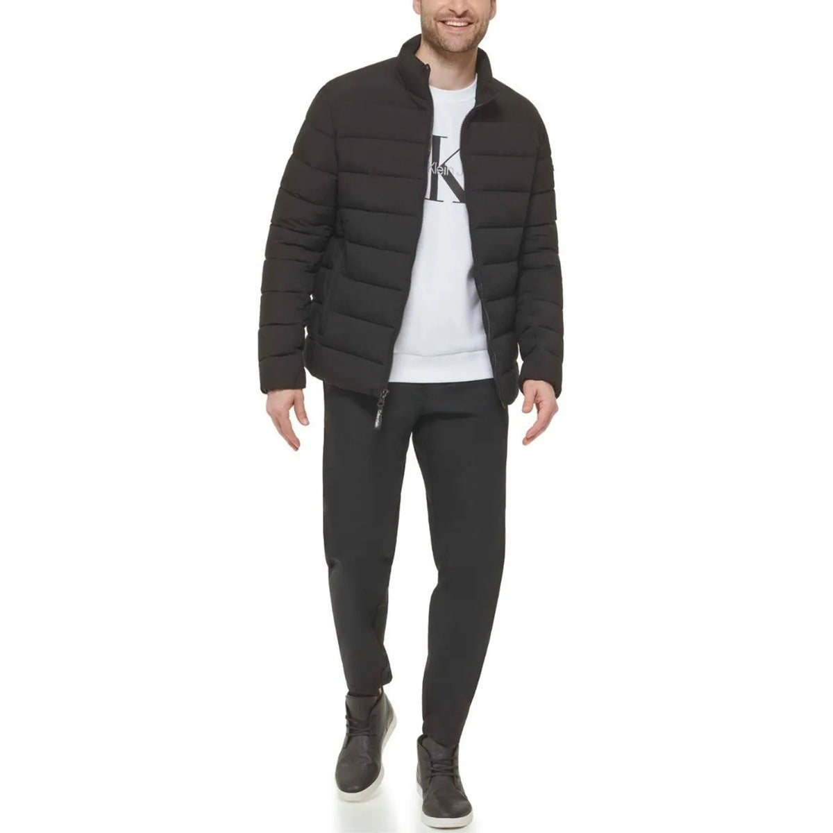 Calvin Klein Men's Quilted Infinite Stretch Water-Resistant Puffer Jacket