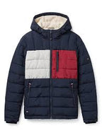 Tommy Hilfiger Midweight Sherpa Lined Hooded Water Resistant Bullet Jacket Men Jacket