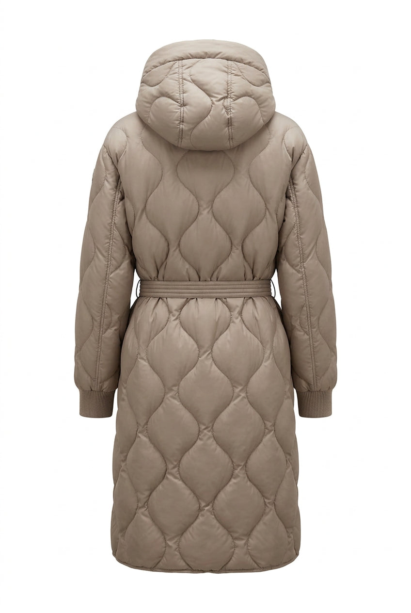 MICHAEL KORS PACKABLE TAUPE PUFFER COAT - SIZE xl