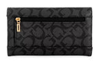 GUESS Women's Signature 4G Logo Trifold Wallet - Charcoal Multi