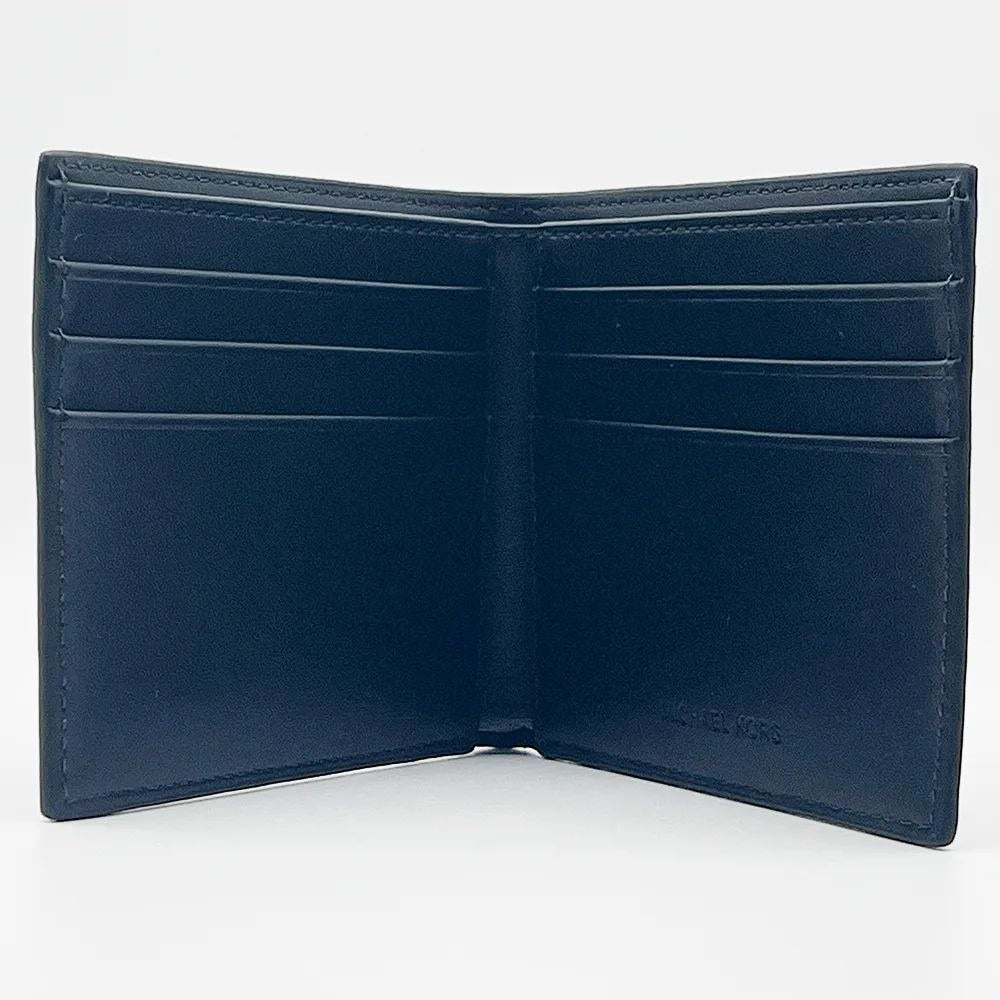 Michel Kors Men Leather Wallet Black Pattern