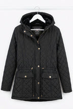 US POLO COZY QUILTED HOODED COAT