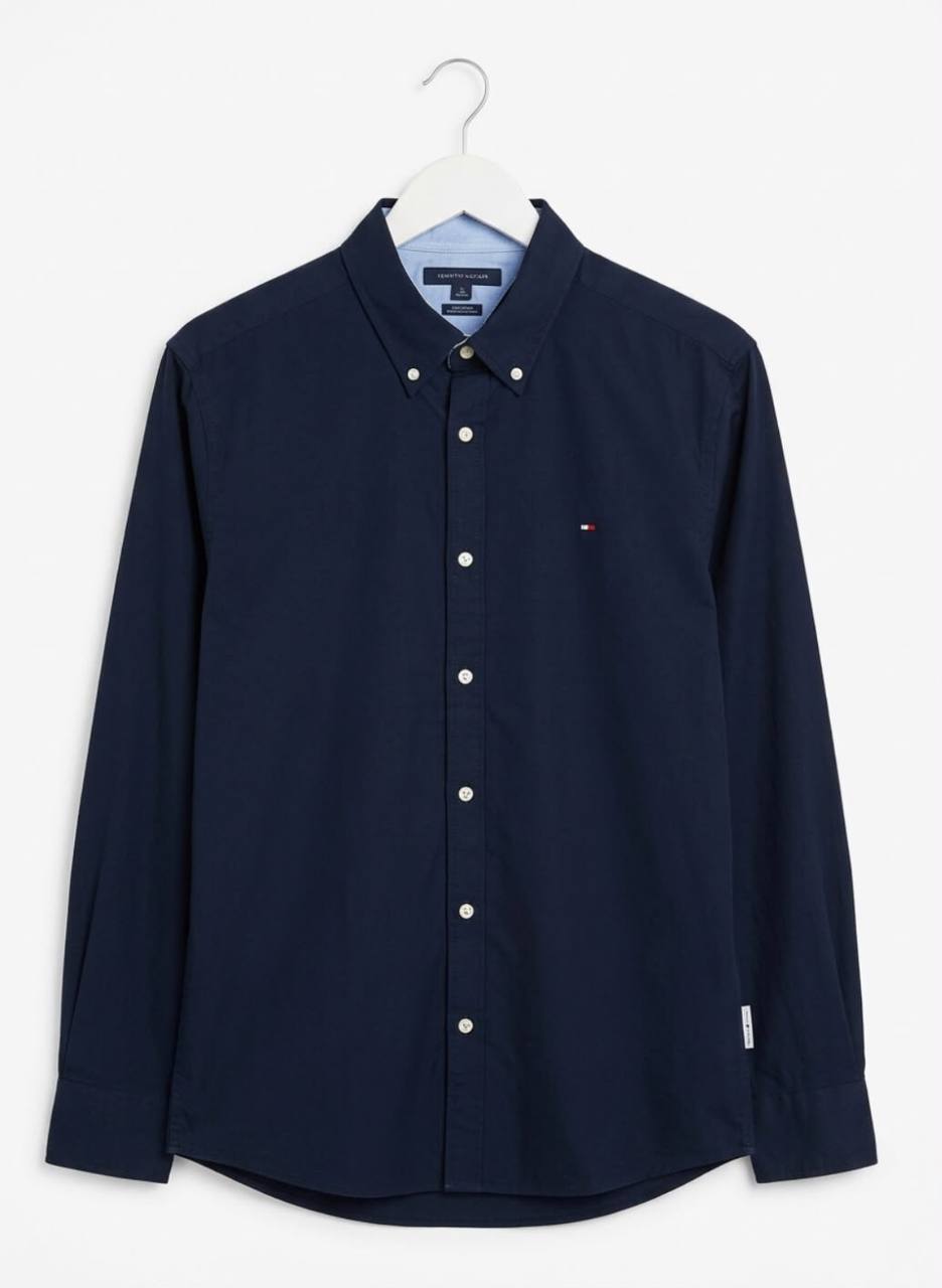 Tommy Hilfiger Navy Blue Regular Fit Oxford Shirt